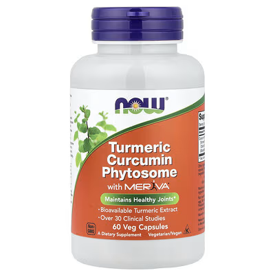 NOW Foods Turmeric Curcumin Phytosome with Meriva 60 Veg Capsules – Bioavailable Turmeric Extract, Joint Health Support, Vegetarian/Vegan, Over 30 Clinical Studies | Docxora.com Pakistan