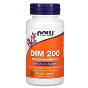NOW Foods DIM 200 Diindolylmethane 90 Veg Capsules - Hormone and Detoxification Support Supplement imported from USA