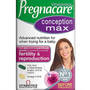 VITABIOTICS Pregnacare Conception Max - Advanced Fertility & Reproduction Supplement with Folic Acid, L-Methylfolate, Inositol, Vitamin D, CoQ10, Omega-3 DHA - UK's No.1 Pregnancy Brand - Available at docxora.com Pakistan