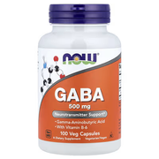 NOW Foods GABA 500mg 100 Veg Capsules – Gamma-Aminobutyric Acid with Vitamin B-6, Neurotransmitter Support, Vegetarian/Vegan, Non-GMO | Docxora.com Pakistan