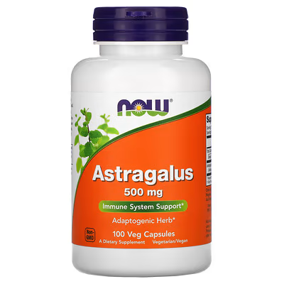 NOW Foods Astragalus 500mg 100 Veg Capsules – Immune System Support, Adaptogenic Herb, Vegetarian Vegan, Non-GMO, Dietary Supplement

