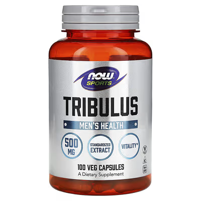 NOW Sports Tribulus 500mg 100 Veg Capsules - Men's Health, Standardized Extract, Supports Vitality & Testosterone - Vegan, Non-GMO by NOW Foods USA
