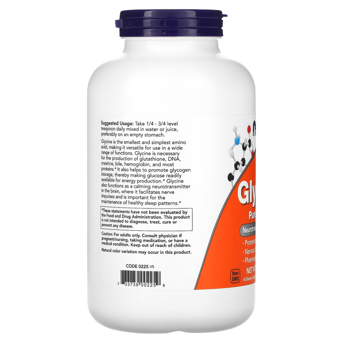 NOW Glycine Pure Powder (454 g)