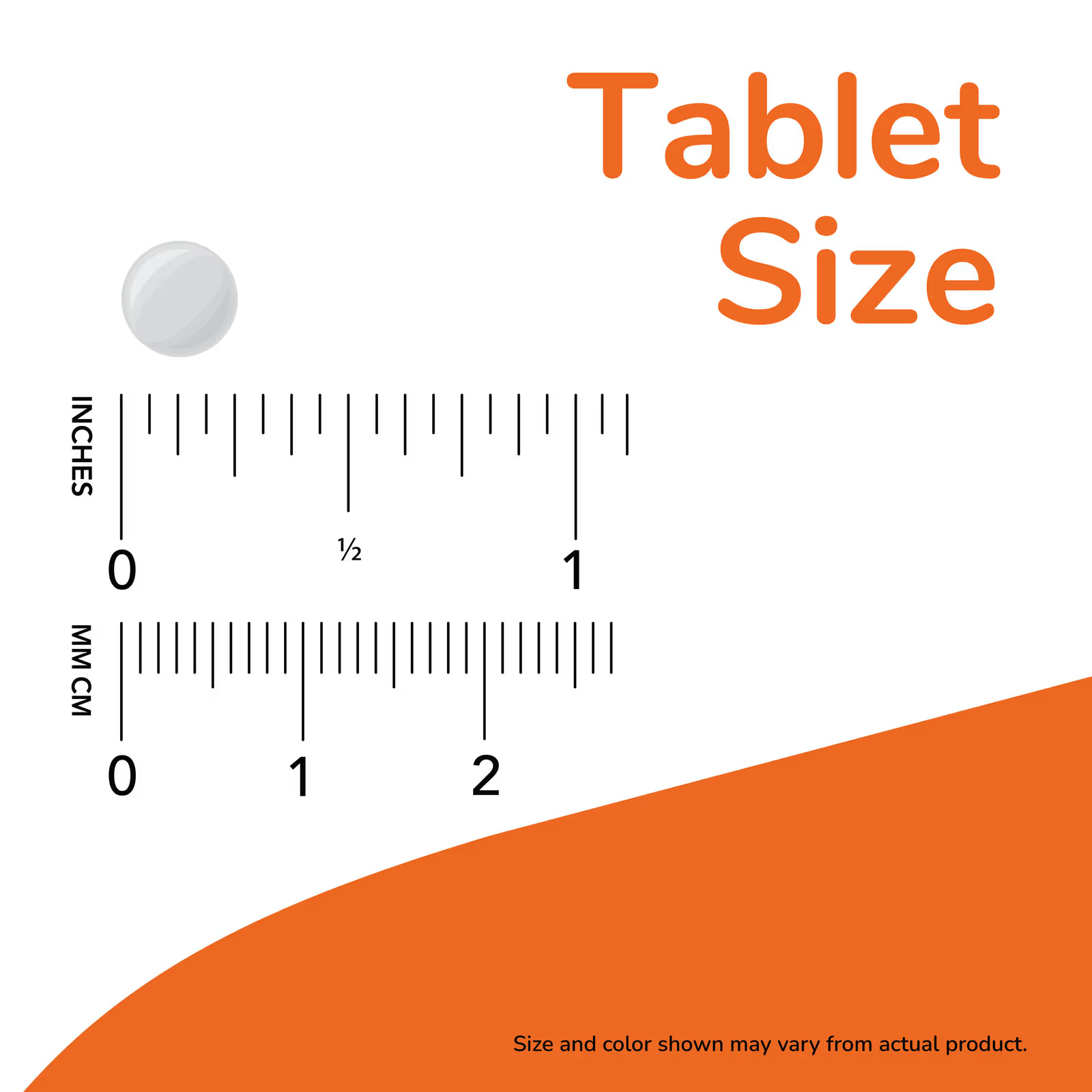 "NOW Foods Methyl Folate Tablet Size Reference – Small Easy-to-Swallow Tablet Approx. 8mm | Size and Color May Vary from Actual Product"