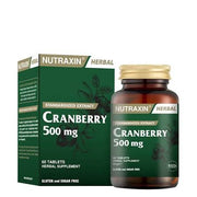 Nutraxin Herbal Cranberry 500mg 60 Tablets – Standardized Extract, Gluten & Sugar Free Herbal Supplement – Available at docxora.com Pakistan