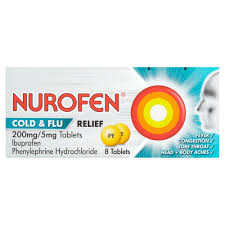 NUROFEN COLD & FLU 200/5 MG IMP (8 TABLETS) (Short Expiry)