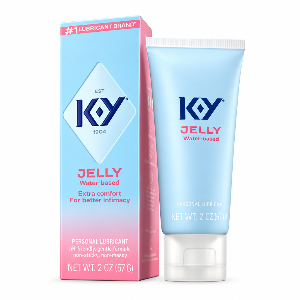 K-Y Jelly water-based personal lubricant 57g tube with matching blue and pink carton – docxora.com Pakistan