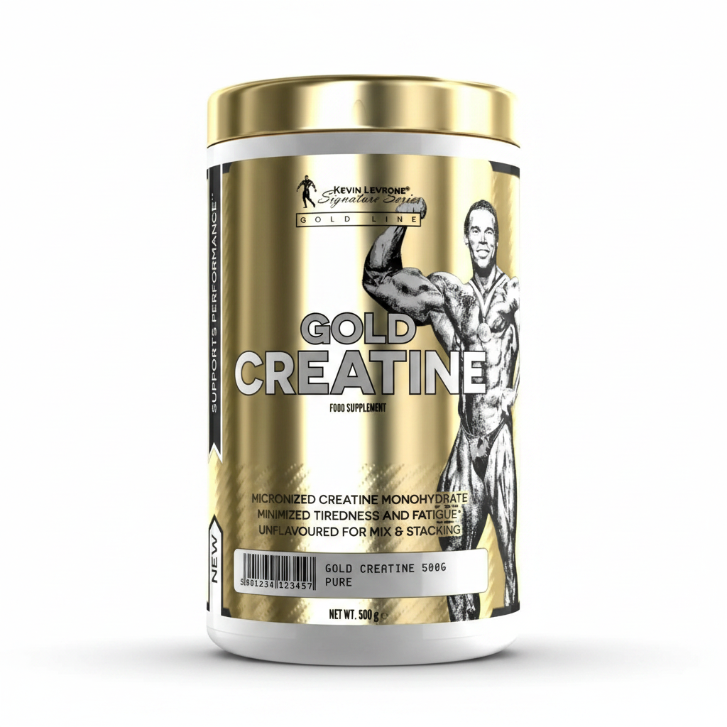Kevin Levrone Signature Series Gold Line Gold Creatine 500g – Micronized Creatine Monohydrate, Unflavoured, Minimizes Tiredness & Fatigue – Available at docxora.com Pakistan