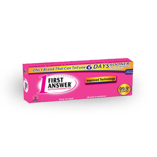 FIRST ANSWER MID STREAM PREGNANCY STRIP