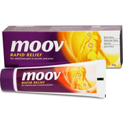 Moov Rapid Relief 50g cream tube in front of its box on a white background – docxora.com Pakistan