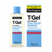 Neutrogena T/Gel Anti-Dandruff Scalp Relief Shampoo 150ml bottle and box on a white background – docxora.com Pakistan