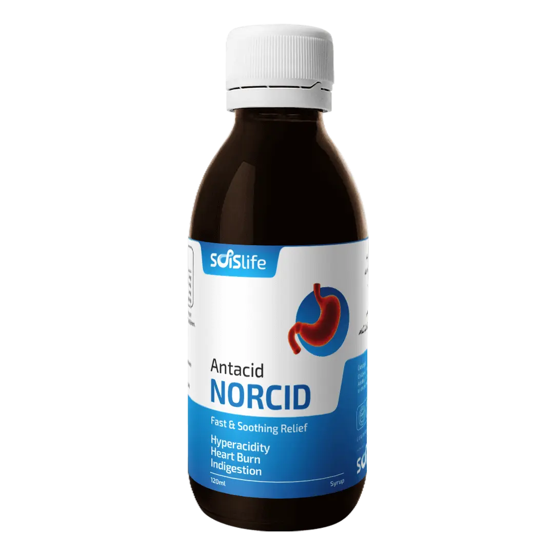 SOIS LIFE NORCID ANTACID SYRUP, 120 ML