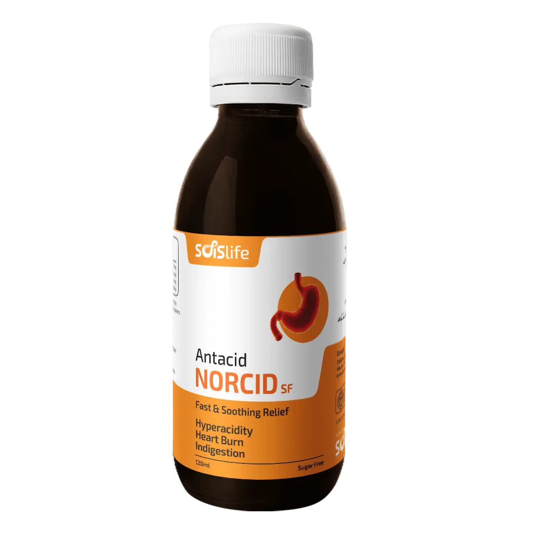 SOIS LIFE NORCID ANTACID, SUGAR FREE SYP 120 ML