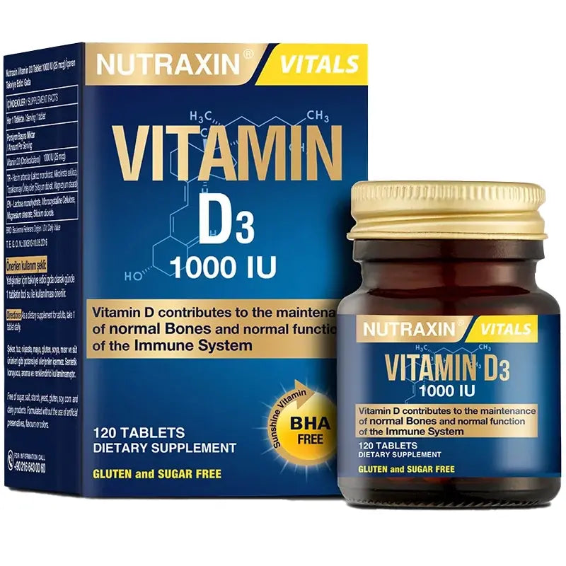 NUTRAXIN VITALS VITAMIN D3 1000 IU 120 TAB
