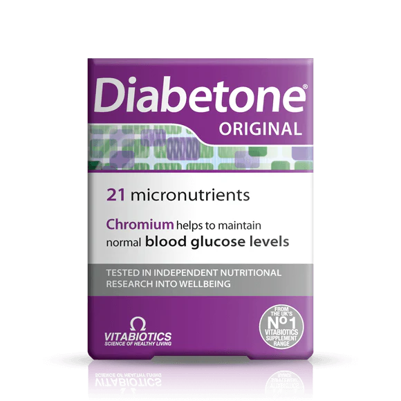 Vitabiotics Diabetone Original 30 Tablets – 21 Micronutrients with Chromium for Normal Blood Glucose Levels – UK's No.1 Vitabiotics Supplement Range – Available at docxora.com Pakistan
