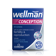 Vitabiotics Wellman Conception 30 Tablets Front Pack - Men's Fertility Supplement with Zinc, CoQ10, Ginseng & Amino Acids - Available in Pakistan at docxora.com