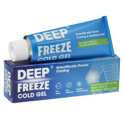 Deep Freeze Cold Gel 100gm – Scientifically Proven Cooling & Soothing Relief for Minor Aches in Muscles and Joints, Back, Neck, Shoulders, Legs & Feet – Available at docxora.com Pakistan