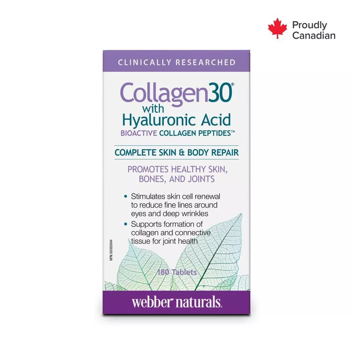 WEBBER NATURALS COLLAGEN 30 WITH HYALURONC ACID (180 TAB)