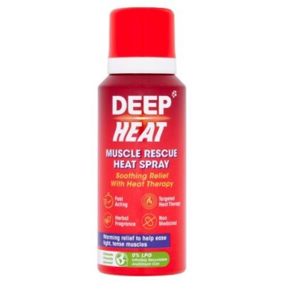 DEEP HEAT Muscle Rescue Heat Spray UK Imported (72.5ml)