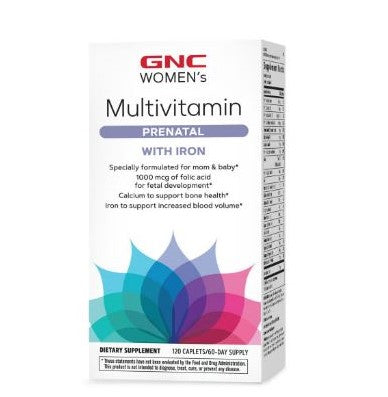 GNC WOMEN'S PRENATAL IRON (120 CAP)