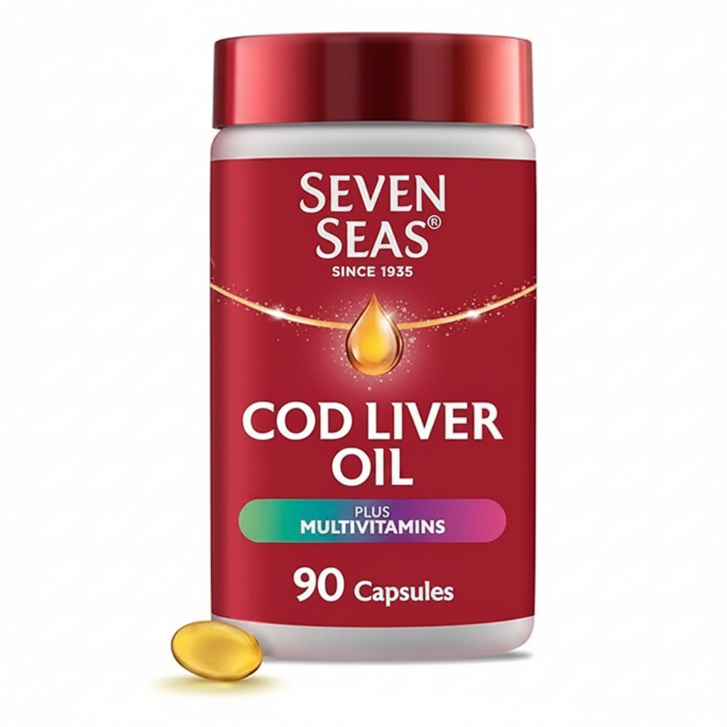 Seven Seas Cod Liver Oil Plus Multivitamins 90 Capsules – Omega-3 EPA & DHA with Vitamins A, C, D, E & B Complex – Since 1935 – Available at DocXora Pakistan