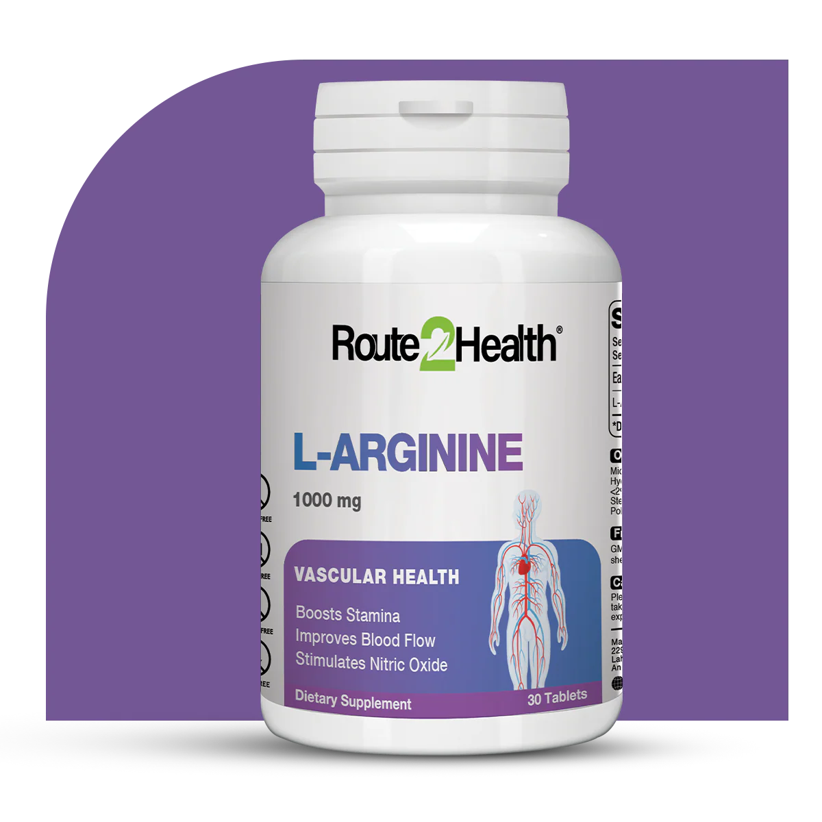 ROUTE TO HEALTH L-ARGININE 1,000 MG, (30 TAB)