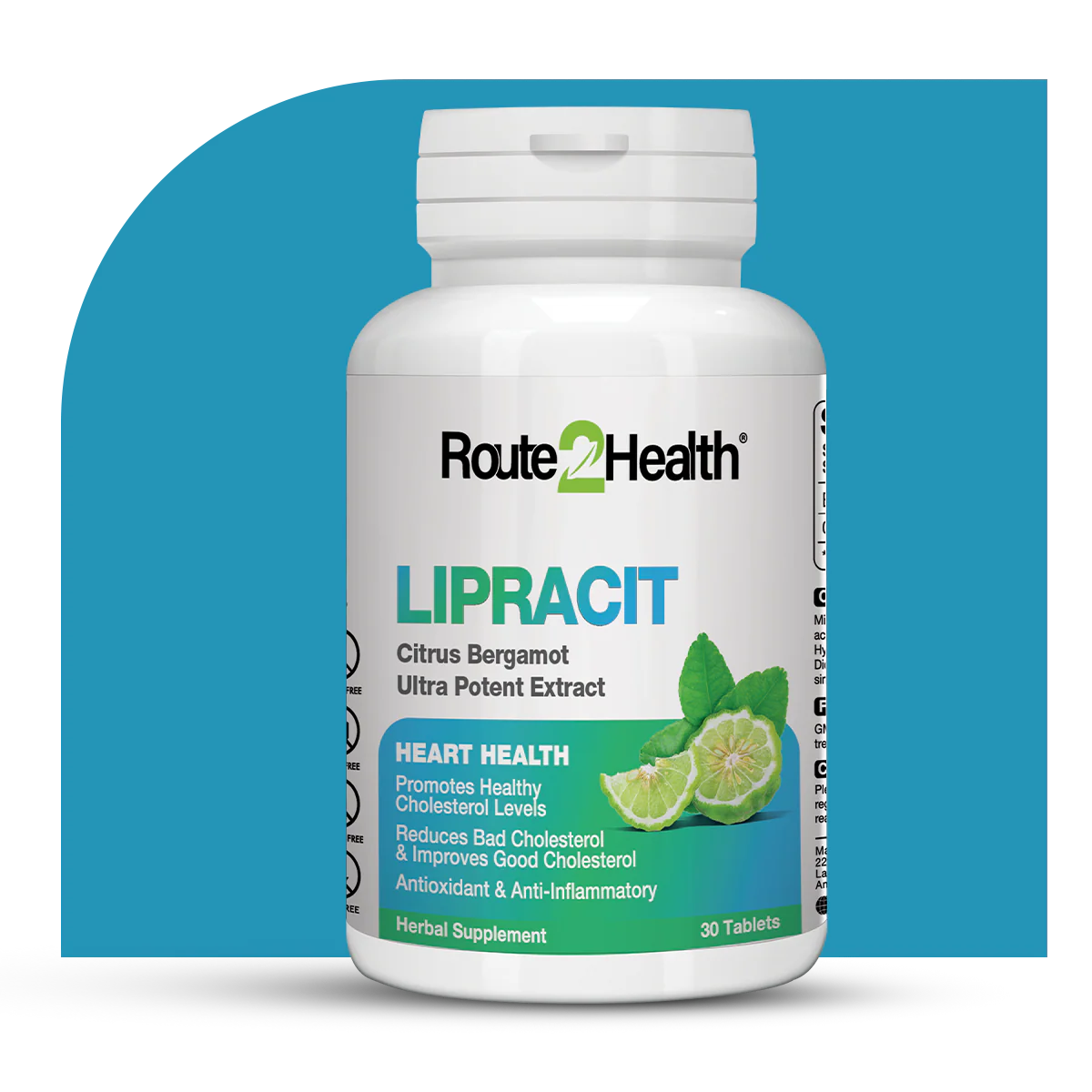 ROUTE 2 HEALTH LIPRACIT 500MG, 30 TABLETS