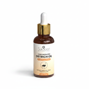 Sukooon Concentrated Ostrich Oil 30ml dropper bottle with natural essential oils blend for joints, muscles and skin on a clean white background, available at docxora.com Pakistan