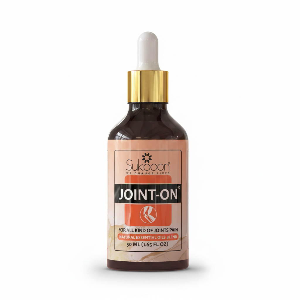 Sukooon Joint-On 50 ML natural essential oils blend bottle for joint pain, DocXora.com Pakistan