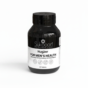 Sukooon Nugzer for Men’s Health 30 Tablets black bottle for stamina, performance and endurance on a clean white background, available at docxora.com Pakistan