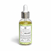 Sukooon Relaxo 30ml dropper bottle with pure essential oils blend, labelled for headache and migraine, on a white background, available at docxora.com Pakistan
