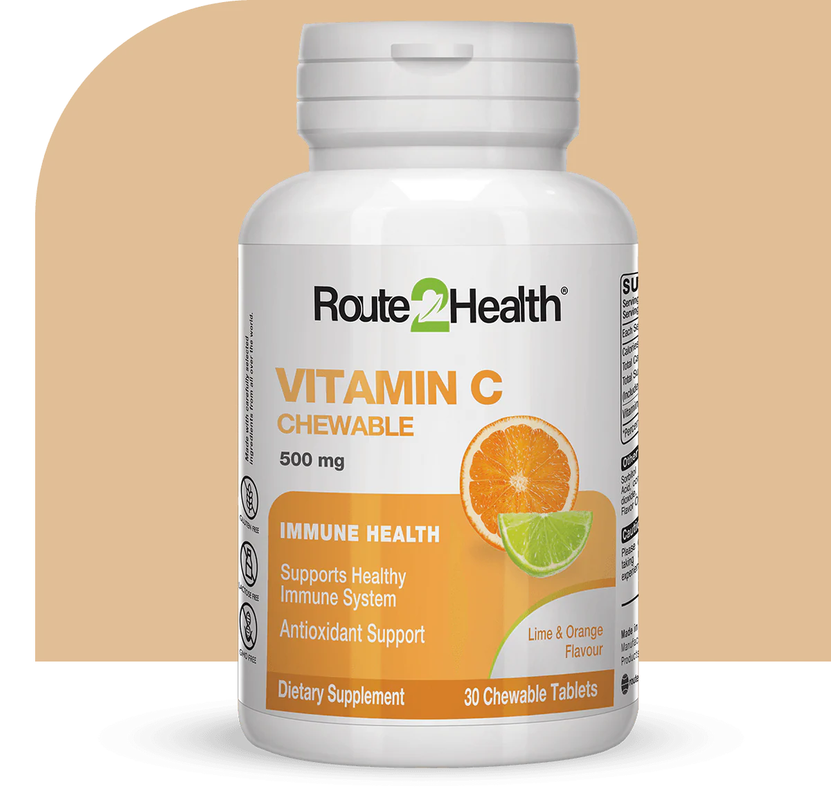 Route 2 Health Vitamin C 500mg Chewable