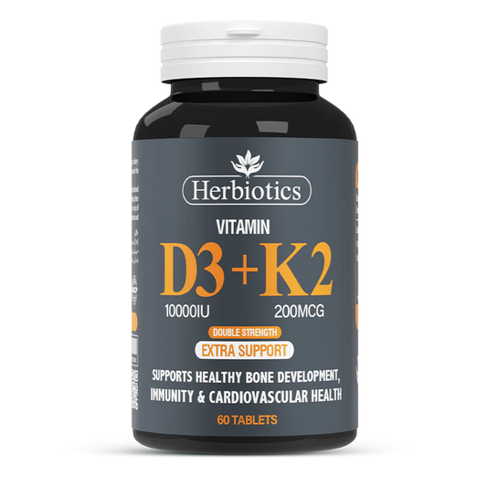 Herbiotics D3+K2 10000IU 200MCG (60 TAB)