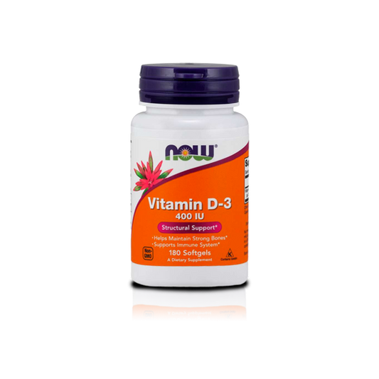 NOW VITAMIN D3 400 IU (180 SOFTGELS)