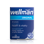 Vitabiotics Wellman Original 30 Tablets — UK's No.1 Men's Supplement with 29 Nutrients for Health & Vitality, Energy Release for a Hectic Lifestyle, available at docxora.com Pakistan