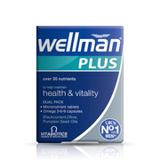 Vitabiotics Wellman Plus Dual Pack 56 Tablets & Capsules – Omega 3-6-9 Men's Multivitamin – UK's No.1 Men's Supplement – Available at Docxora Pakistan