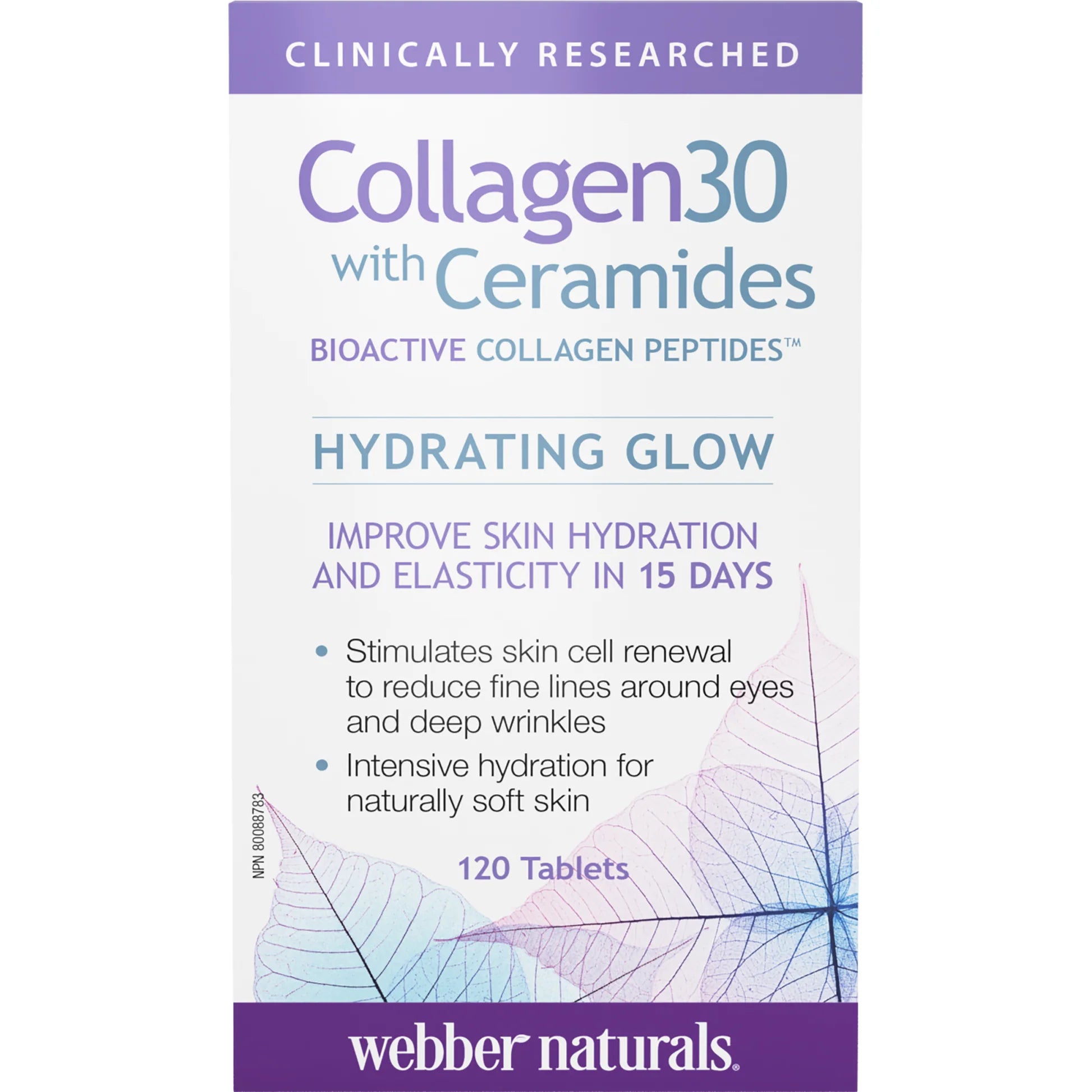 WEBBER NATURALS COLLAGEN 30 WITH CERAMIDES HYDRATING GLOW (120 TAB)